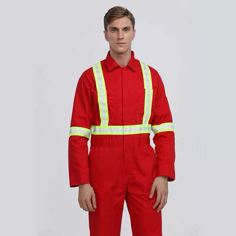 Custom high standard ESD flame resistant industrial protective work uniform for welding oil gas chemical industry