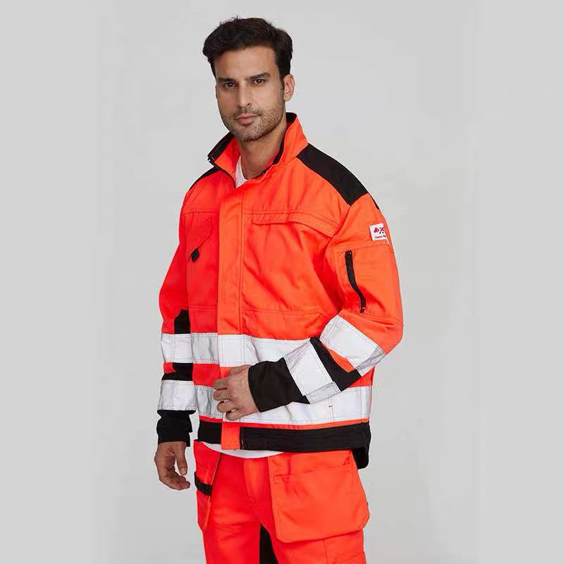 Custom high standard ESD flame resistant industrial protective work uniform for welding oil gas chemical industry