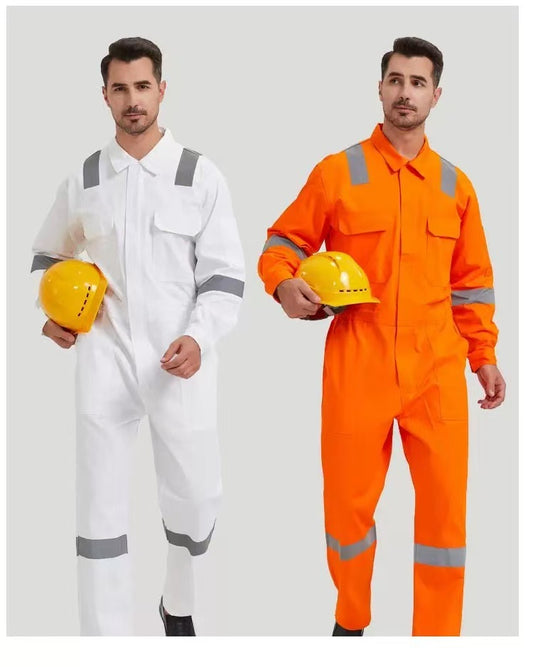 Custom durable cargo work overalls, factory wholesale mechanic industrial safety coverall work uniform