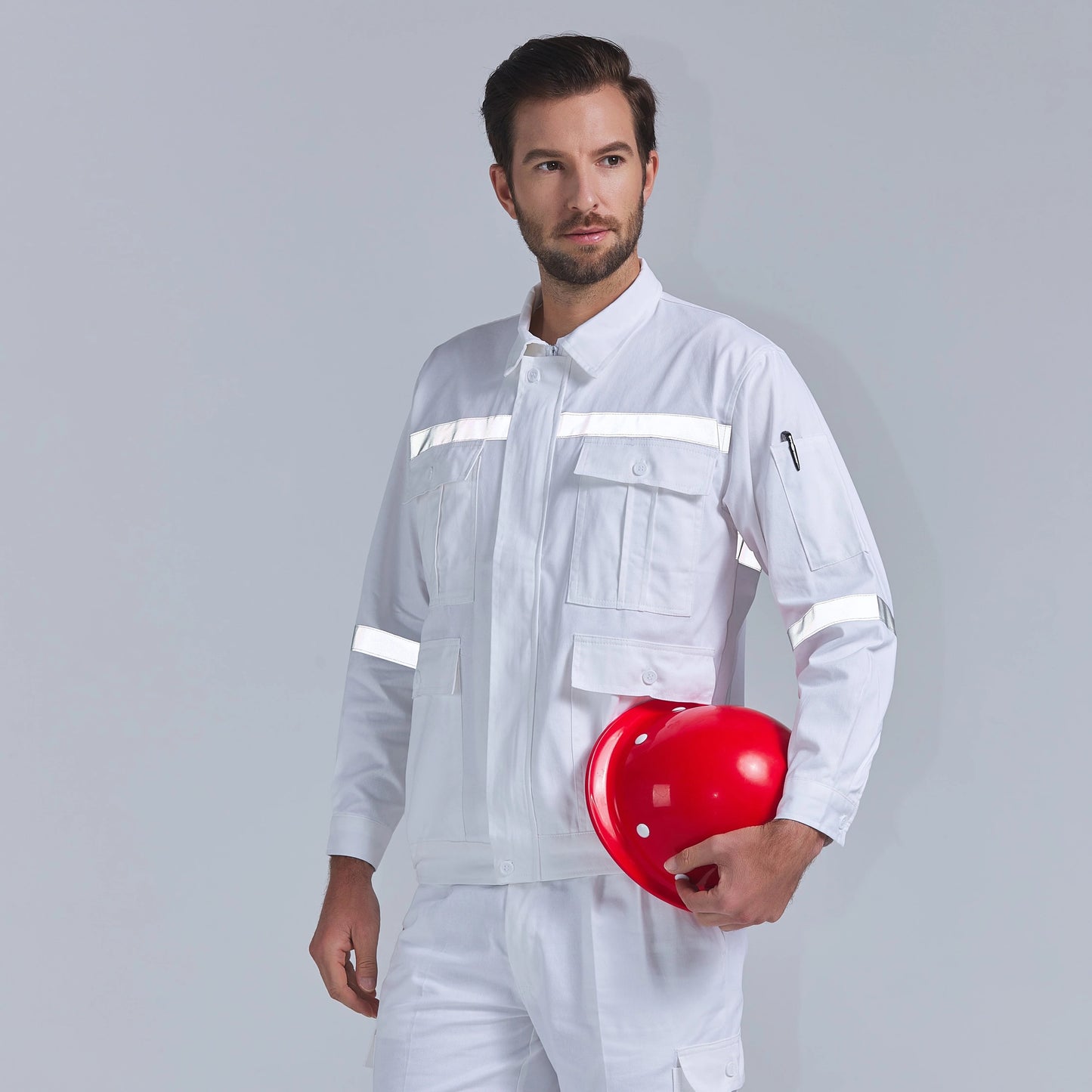 Custom heavy duty construction site work uniform, factory wholesale durable industrial safety workwear
